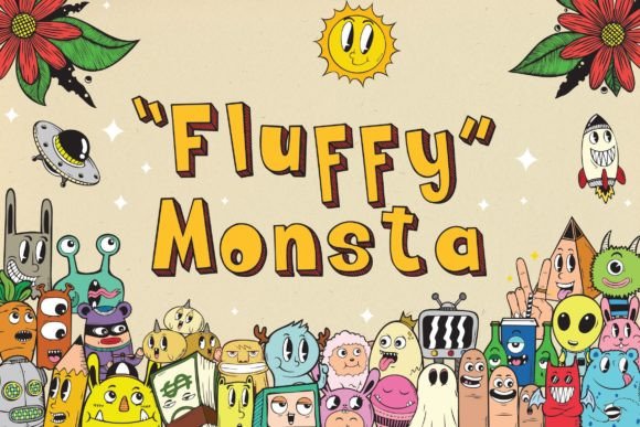 Fluffy Monsta: A Doodle Font That Makes Campaigns Pop