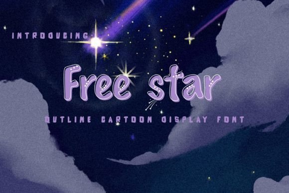 Free Star: An Outline Cartoon Display Font for Web Designers