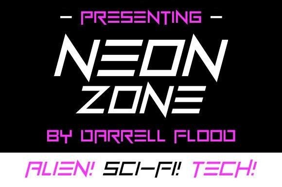 Neon Zone Font: A Futuristic Display Typeface for Web Design
