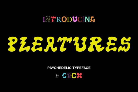 Pleatures: A Playful Display Typeface for Editorial Design