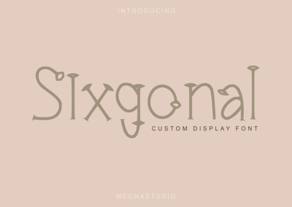 Sixgonal: A Fun Display Font for Bold Brand Identity